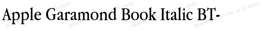 Apple Garamond Book Italic BT字体转换